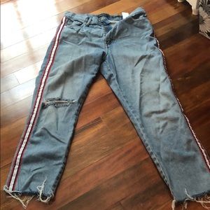 Banana Republic boyfriend jeans with stripe